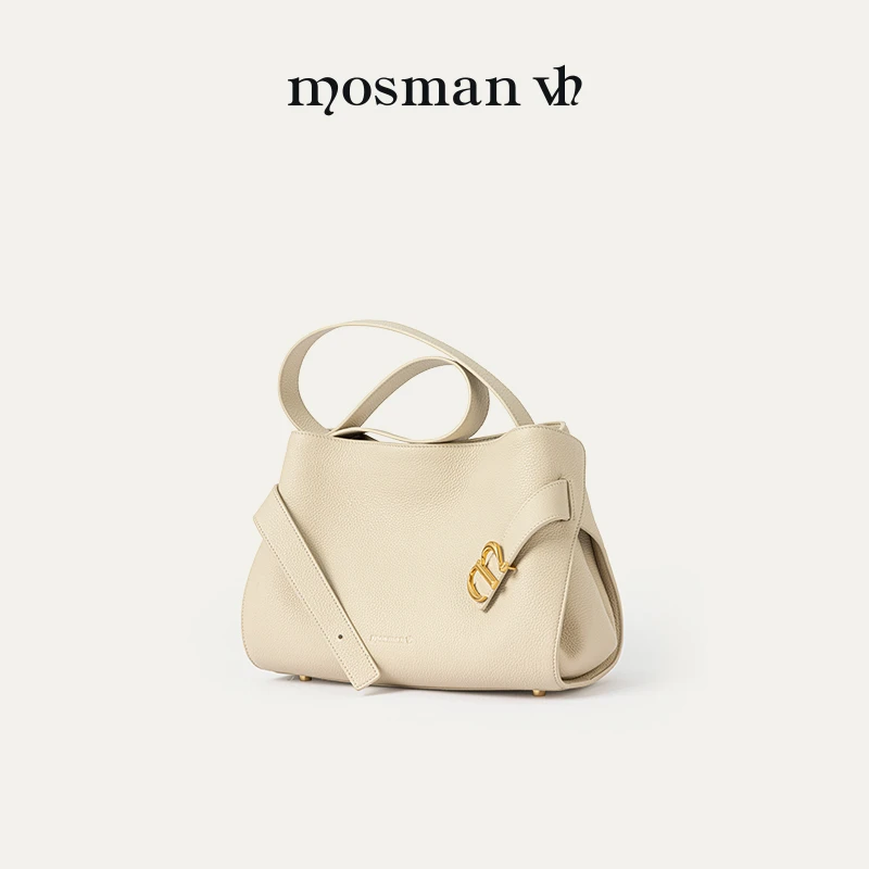 VH MOSMAN述己系列横款腋下头层牛皮斜挎包通勤大容量单肩包
