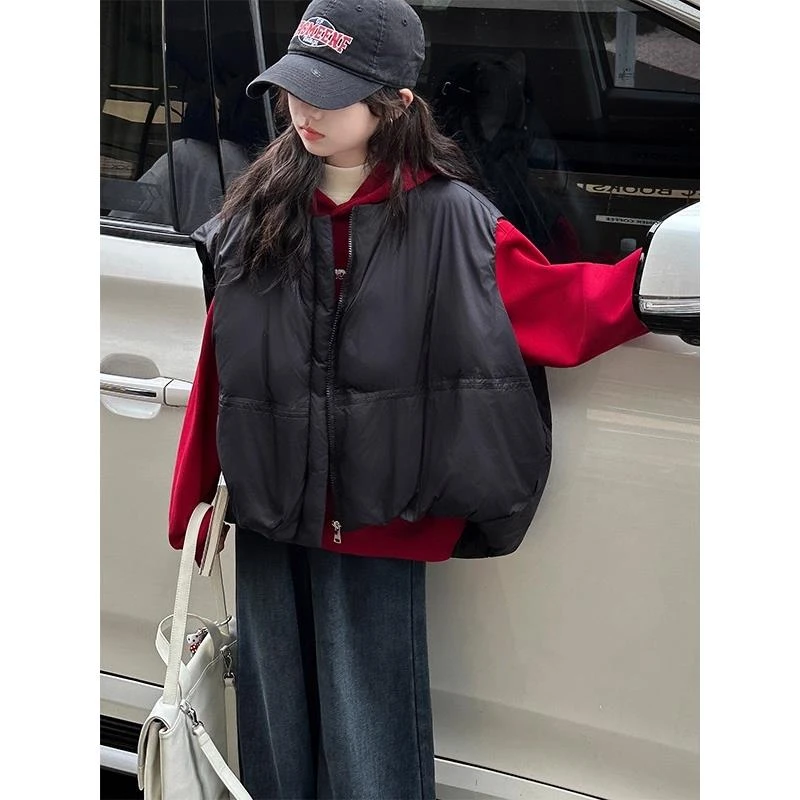 秋冬款女童三件套女童套装秋冬新款儿童加绒保暖马甲外套中大童女