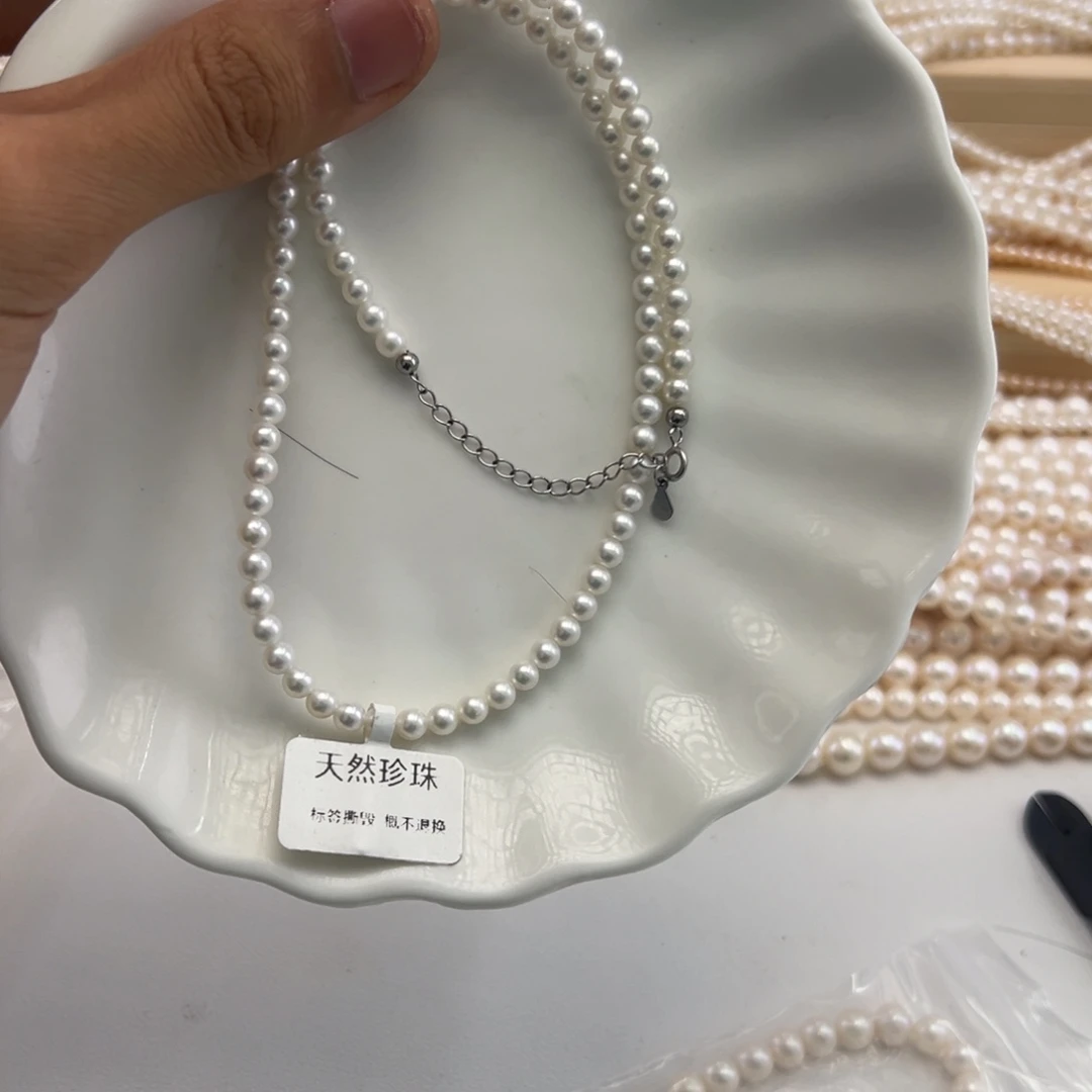 迷***周未镶嵌颈饰淡水珍珠1