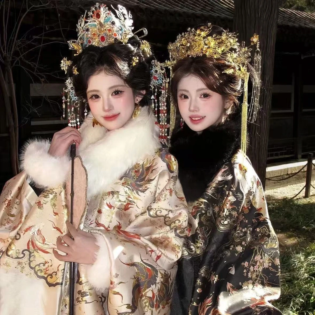 【大明贵女】明制立领大对襟长袄重工织金妆花汉服女仙气四季百搭