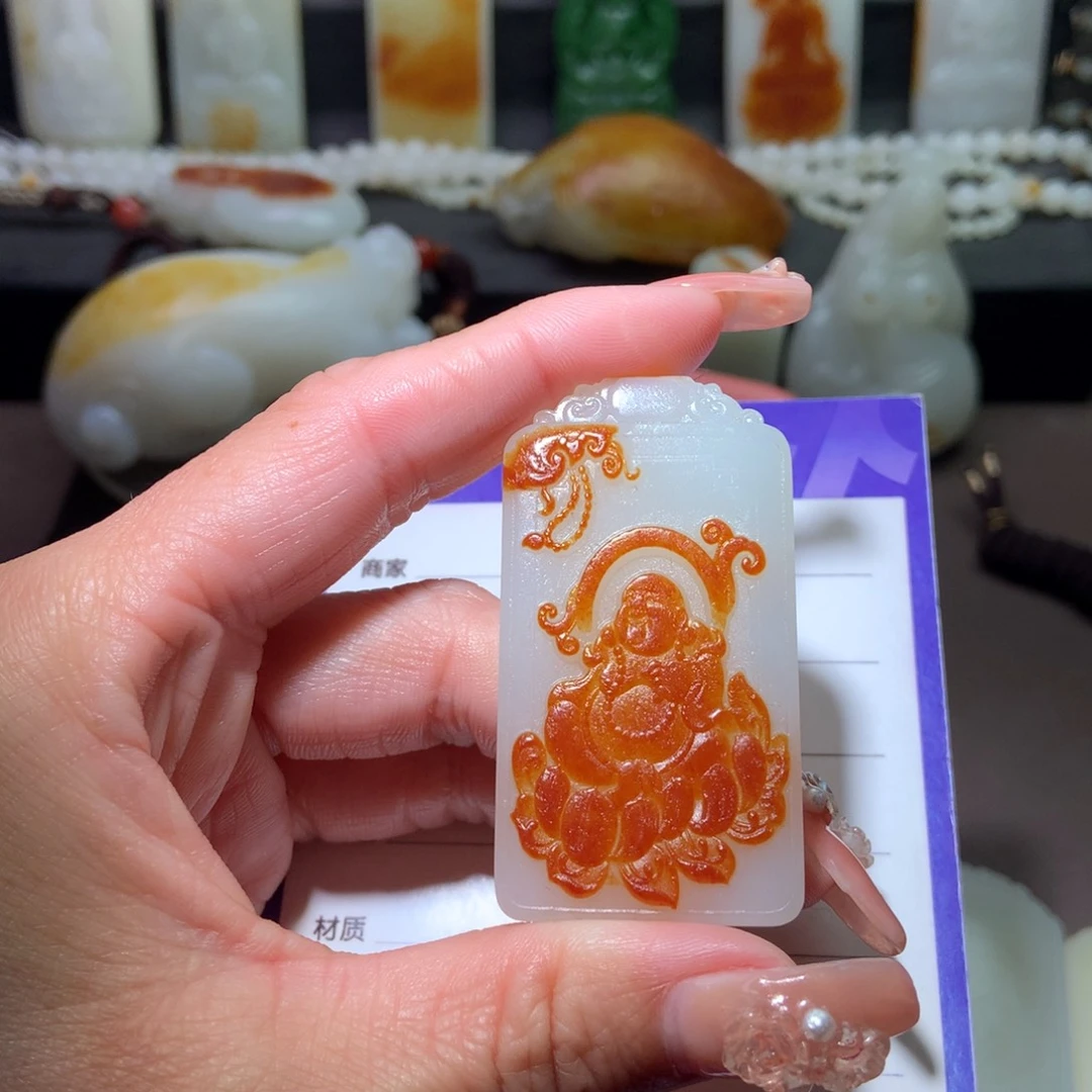 和田玉挂件未镶嵌D***深