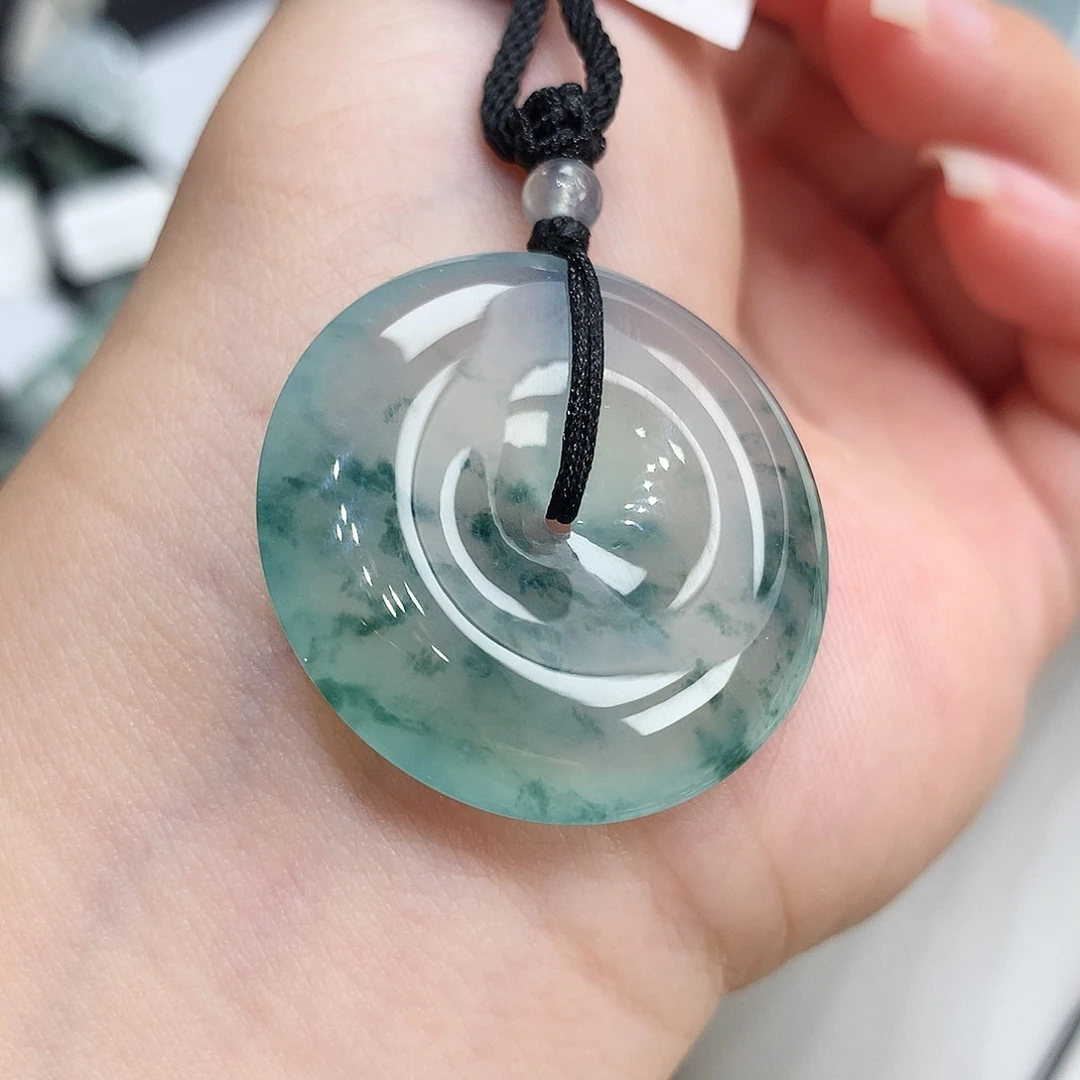 翡翠未镶嵌胸饰翡翠66，30.3/5.7