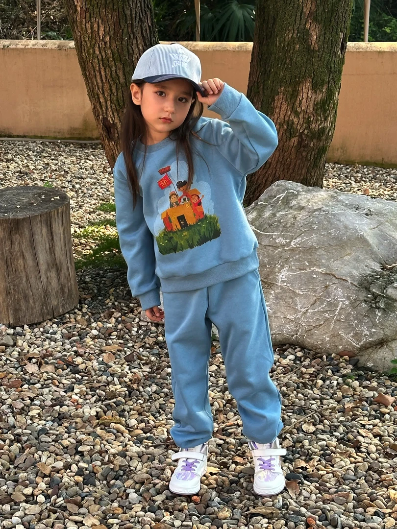 8292新款民族风格运动套装春秋长袖儿童卫衣男女童套装秋冬中小童