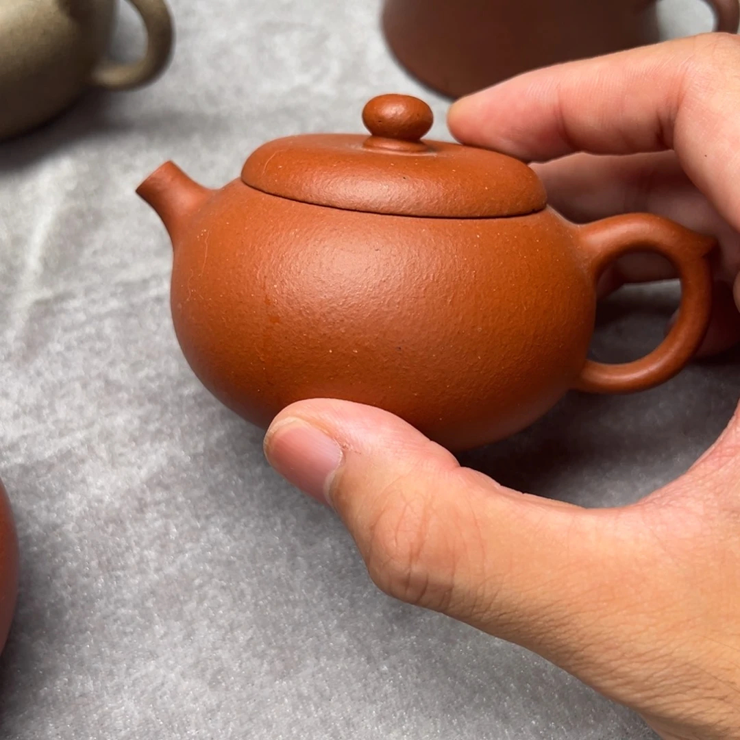 茶壶紫砂宝山红泥苹果