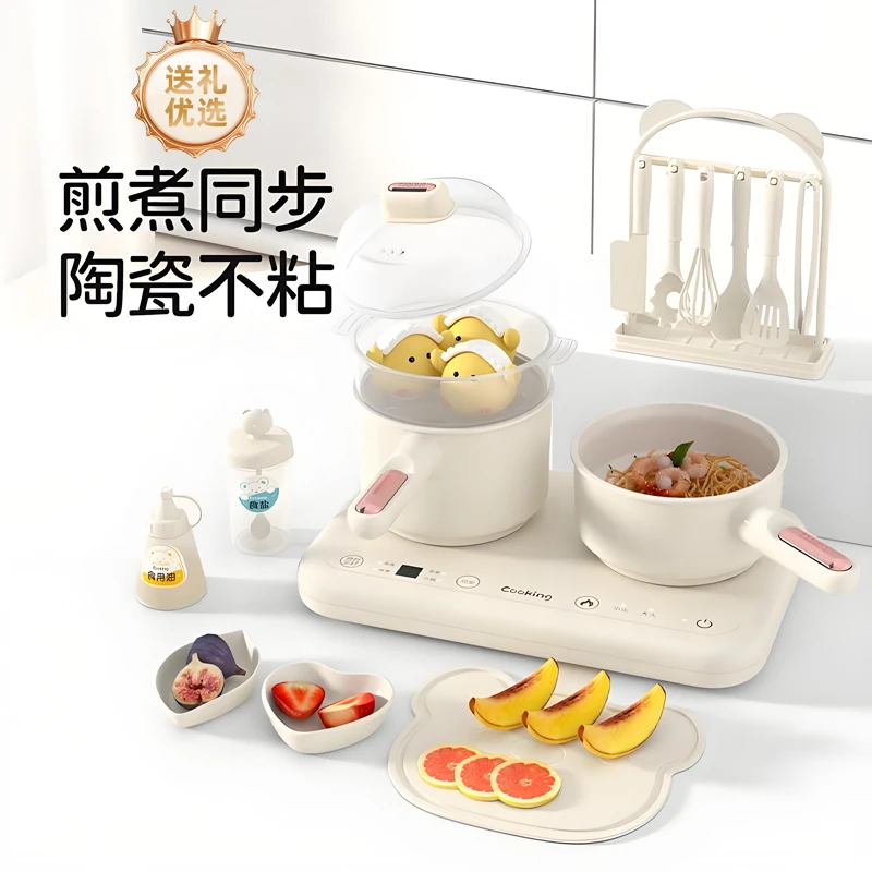 儿童迷你小厨房真煮可吃全套过家家煮饭玩具厨具套装女孩生日礼物