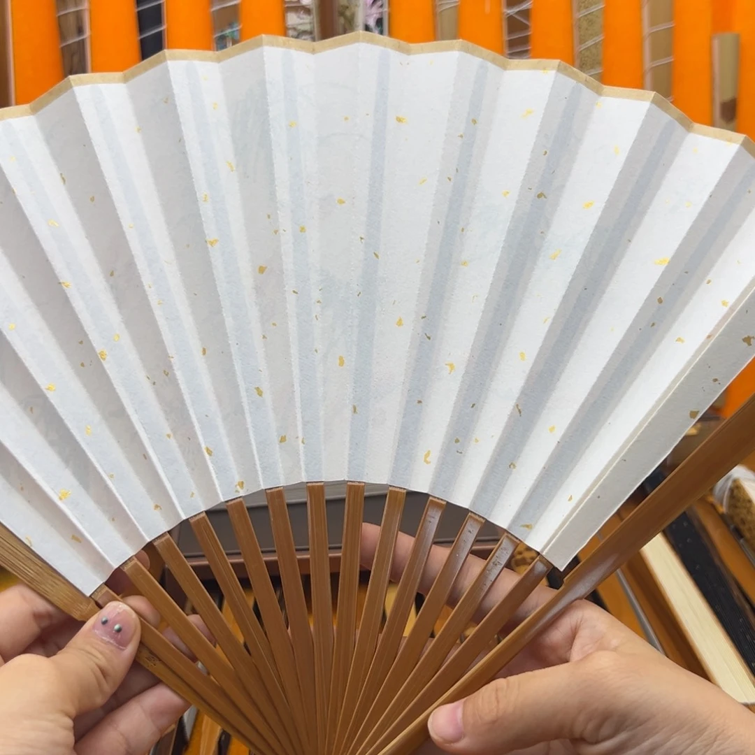 扇子卢*恩扇子丁磊双合十五马牙素白