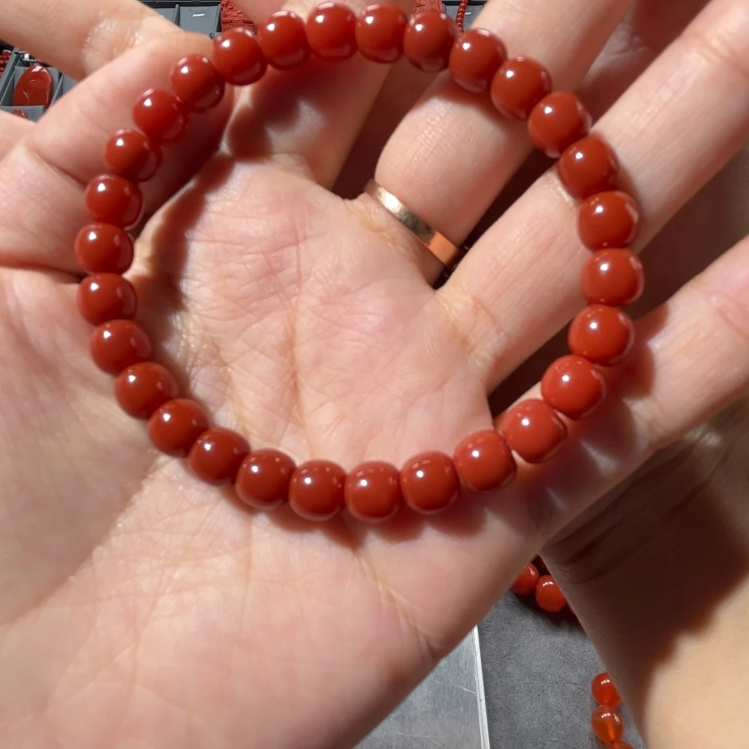 寒***1未镶嵌手链南红玛瑙
