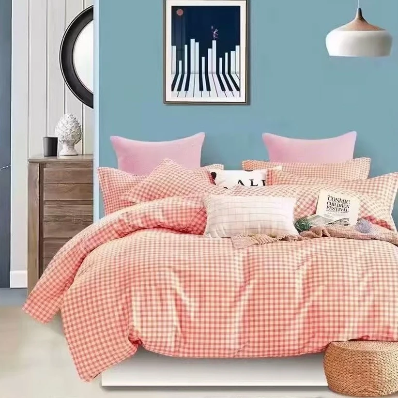 梦立方 粉 | 李李纯棉定制 亲肤 斜纹棉床品 高支高密四季