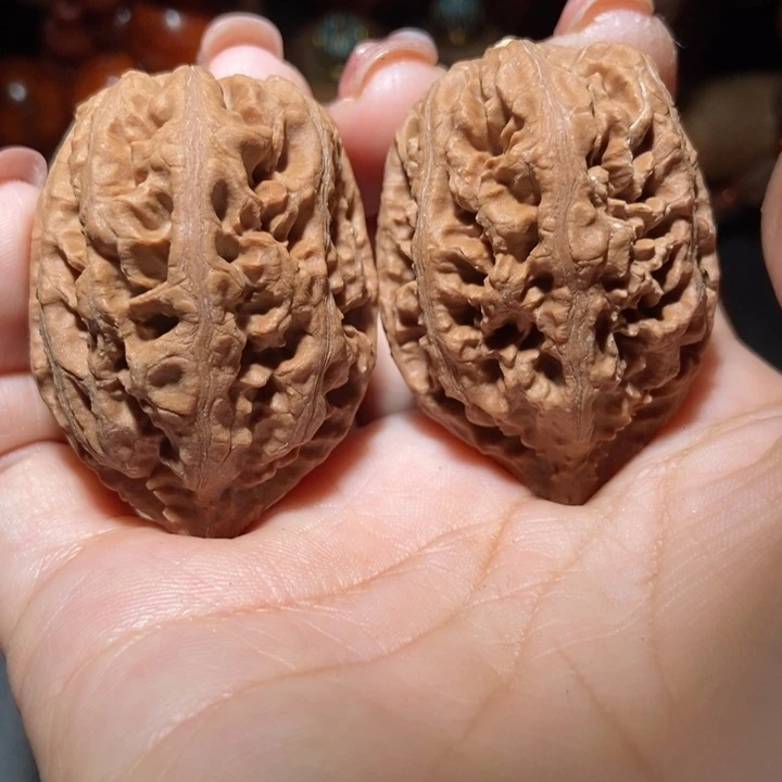 把件文玩核桃东北楸子小雪75