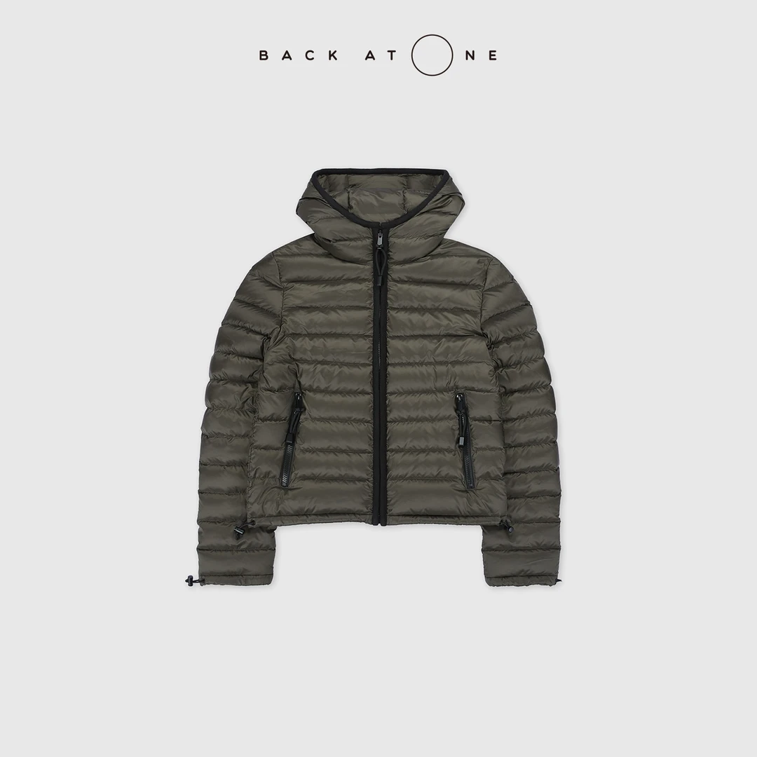 BACKATONE“软云面包”MI*U系简约时尚带帽鹅绒外套 BFF-1EC454Q-K