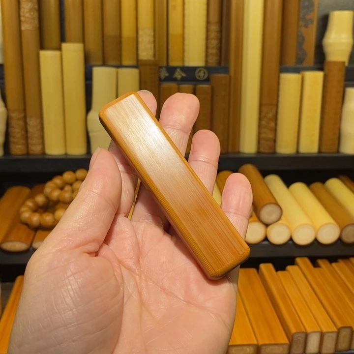 实心玉竹文玩手把件