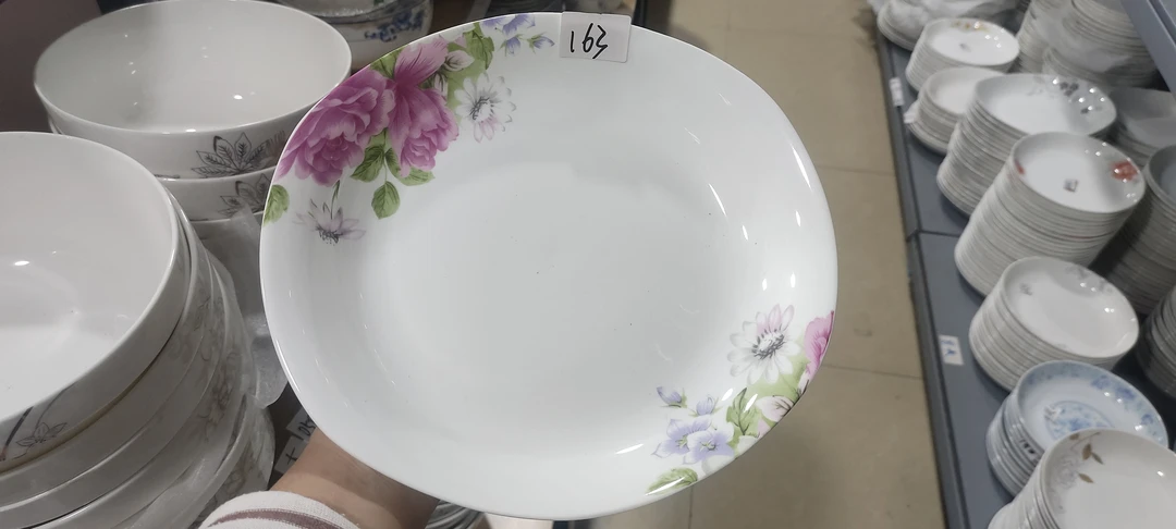 163号4个装椭圆形9.25寸船盘美地瓷加厚款