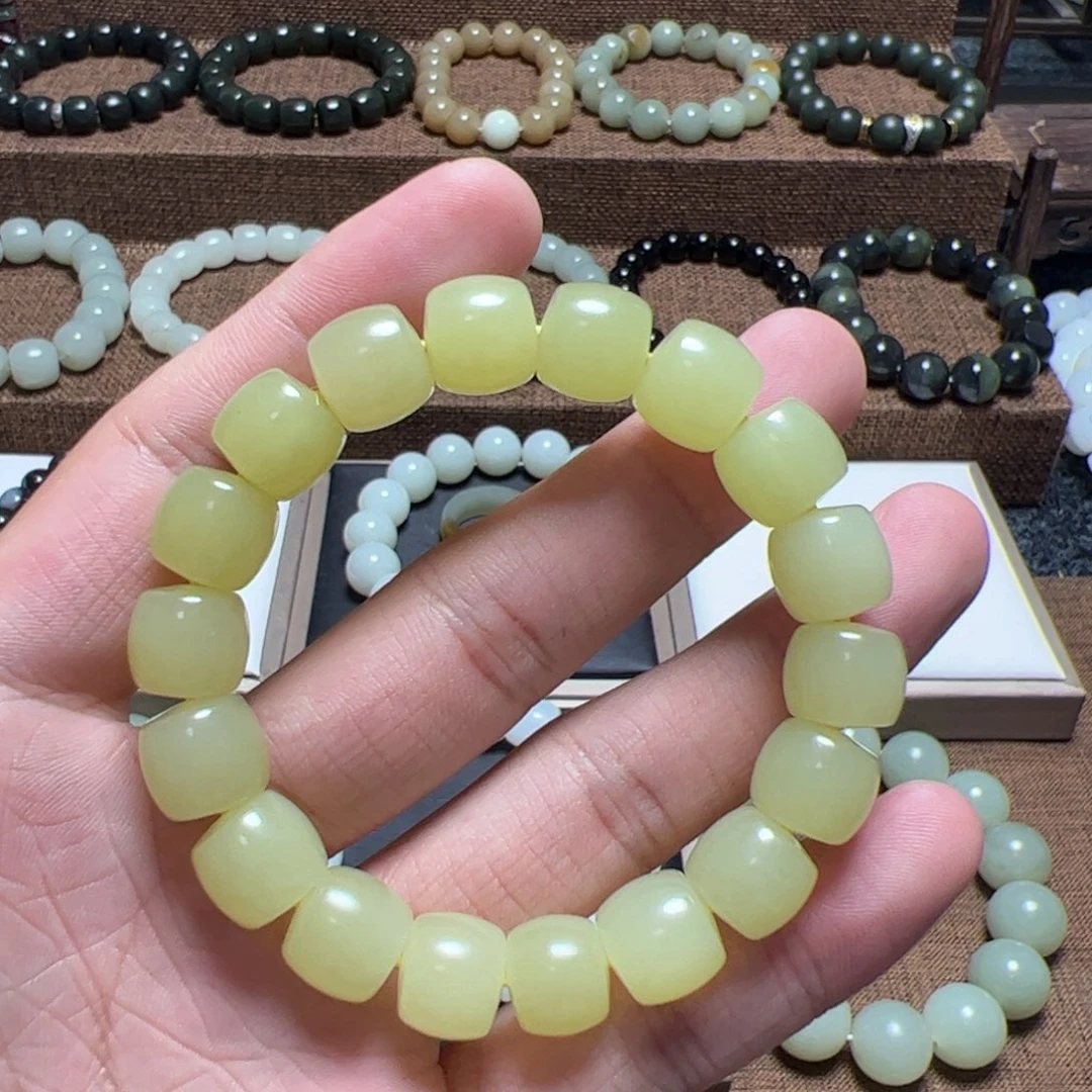 快***乐和田玉（糖玉）未镶嵌手链