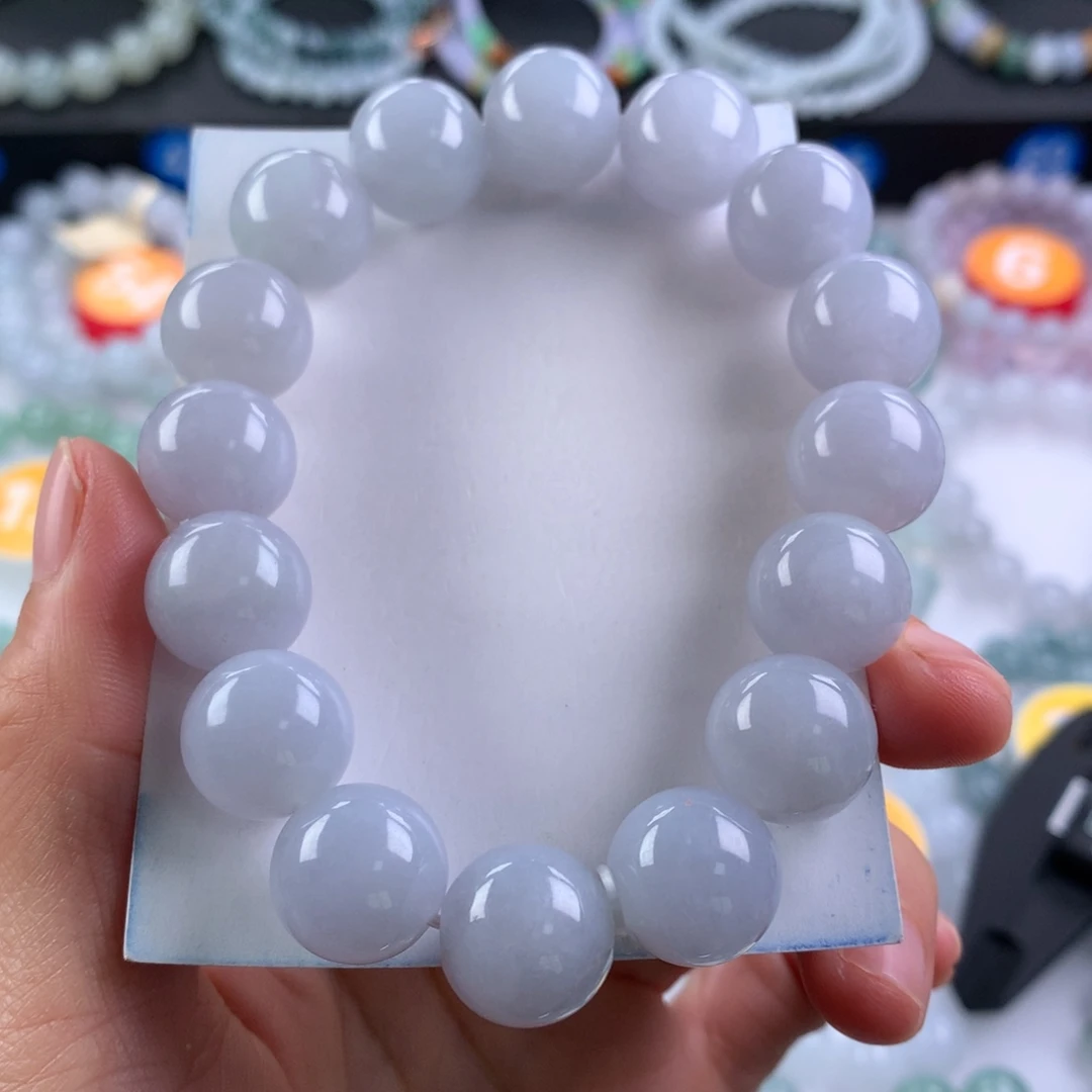 翡翠未镶嵌手链卡13.8