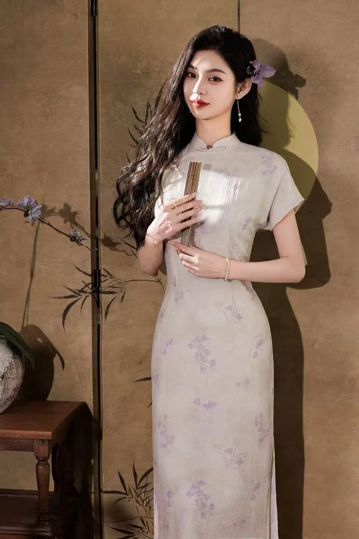 盛夏｜如愿2025春夏新款年轻少女气质修身日常可穿旗袍裙