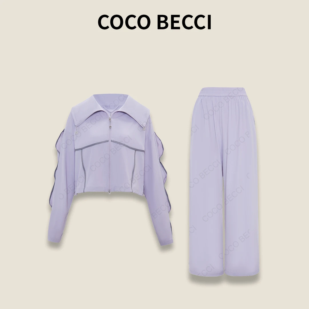 COCO BECCI【L型波浪防晒套装】UPF50+原纱设计师套装CFLJWB454006