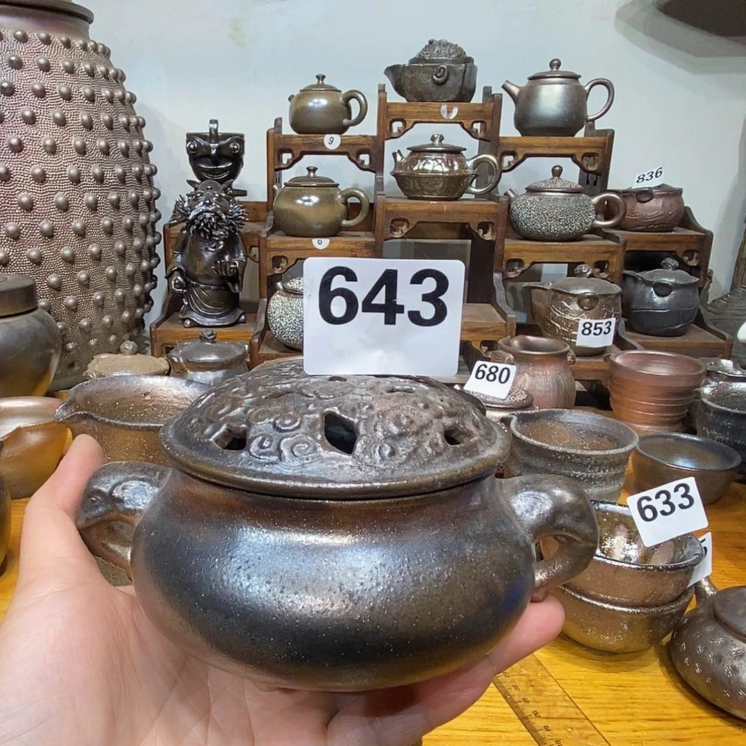 高温柴烧陶泥香炉