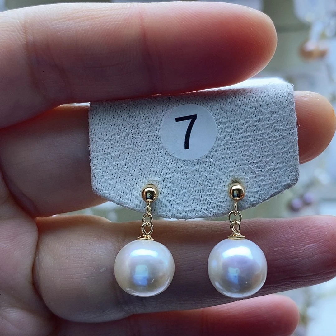 淡水珍珠耳饰银S925镶嵌