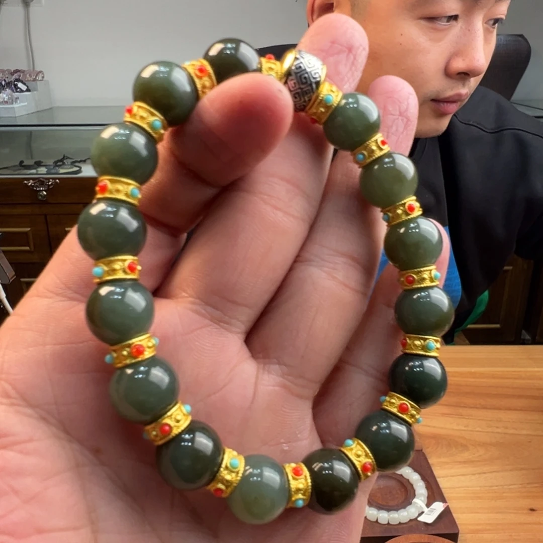 和田玉未镶嵌手链