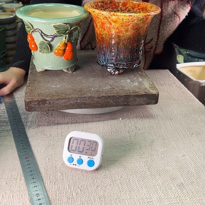 木***人泳坤堂石湾花盆陶瓷