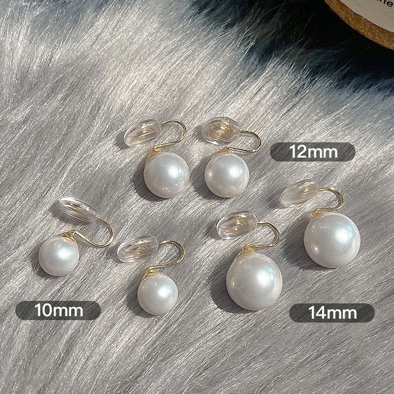 珍珠耳夹无耳洞耳环女蚊香盘气质高级感免打孔带硅胶垫耳夹耳骨夹