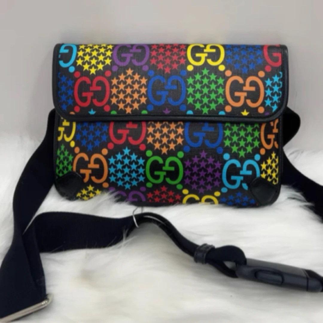 95新 GUCCI/古驰 Gucci 古驰限量魔幻跳跳糖胸腰包