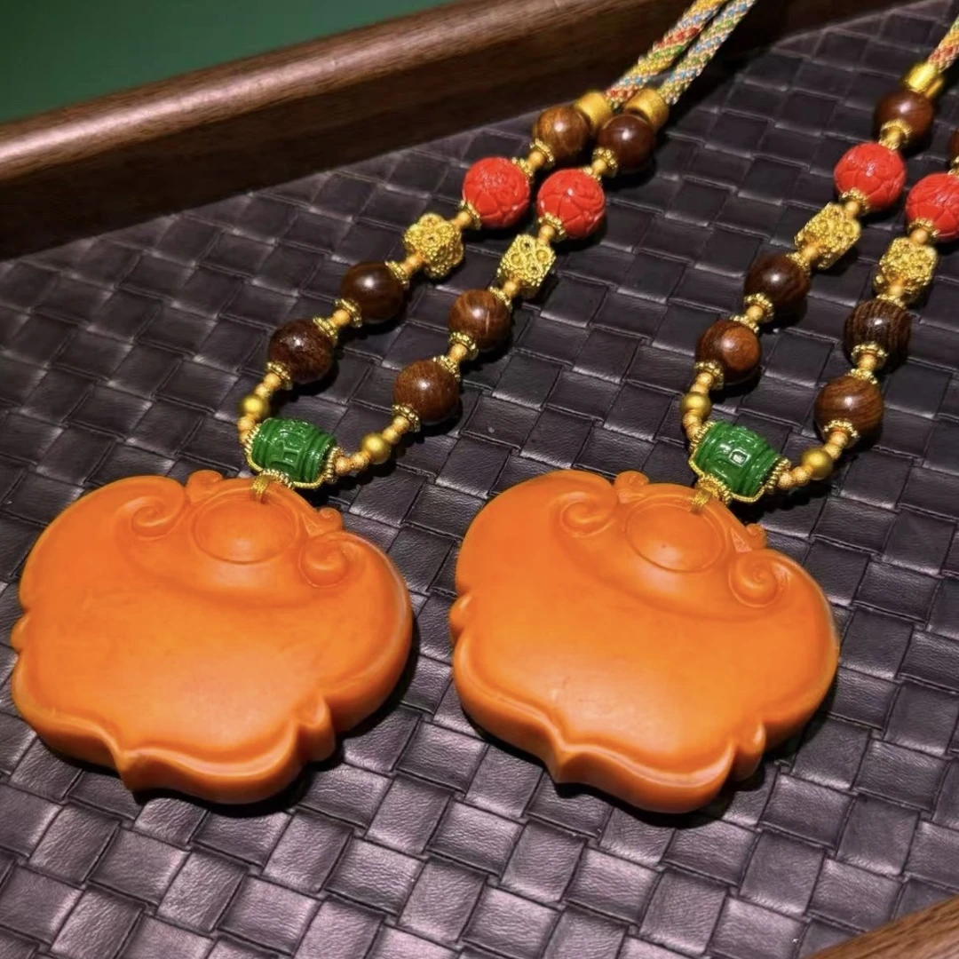 【福满满珠宝】E035 -DIY配件-精美设计款如意锁吊坠-多样性发其一