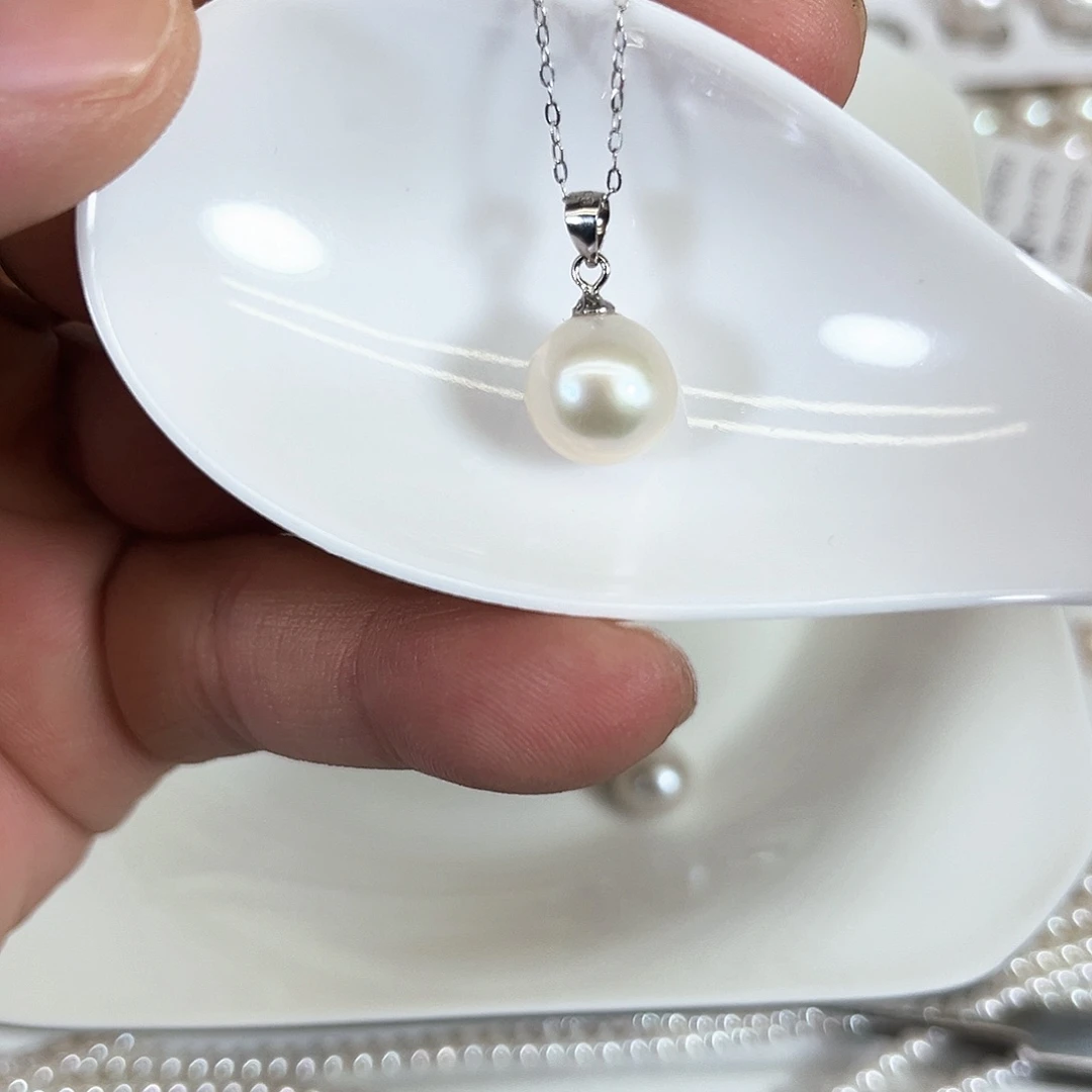 淡水珍珠银S925镶嵌颈饰