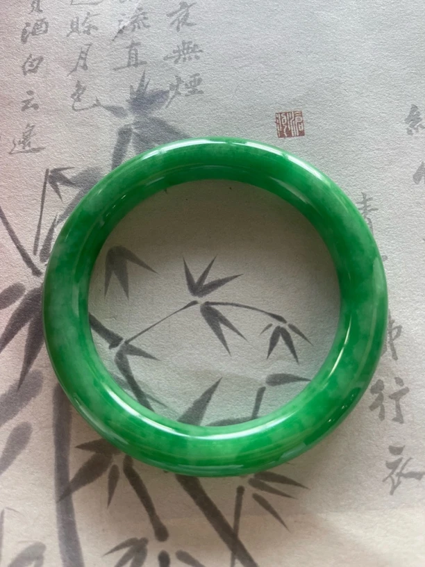 H448-五七缅甸翡翠手镯时尚冰