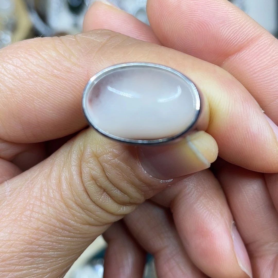 【闪购商品】银S925镶嵌珠宝半成品水晶戒指