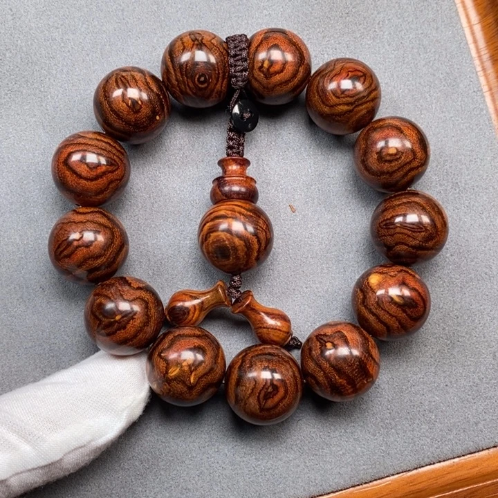 黄花梨/降香黄檀手串/手链海黄1.8天眼蝴蝶