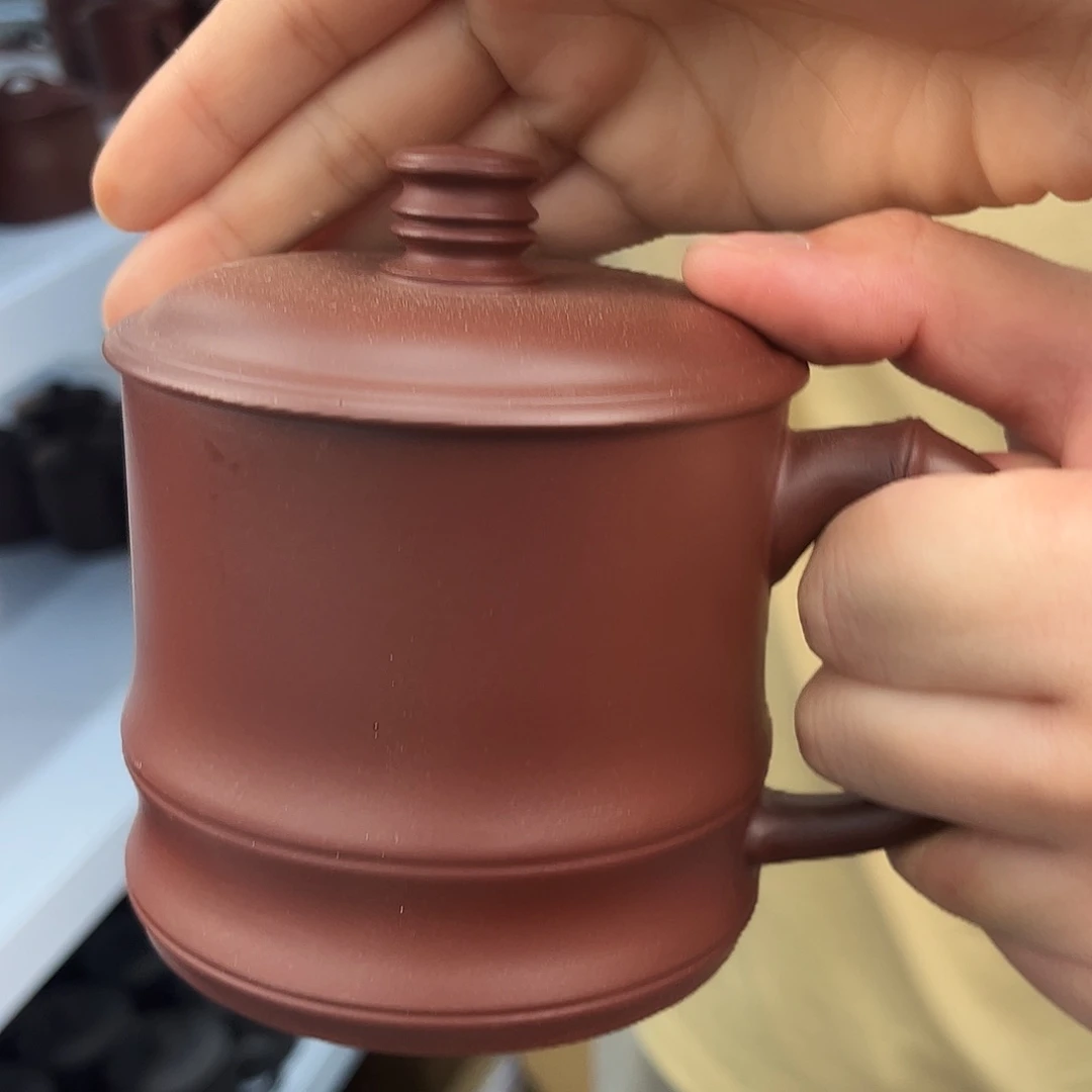 茶杯紫砂原矿紫砂 龙血砂光速