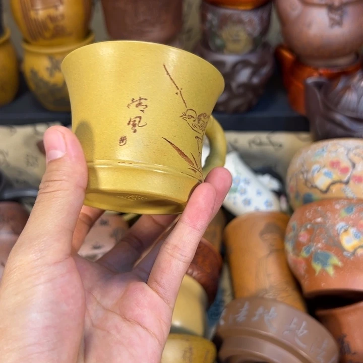 茶杯紫砂宜兴紫砂杯子