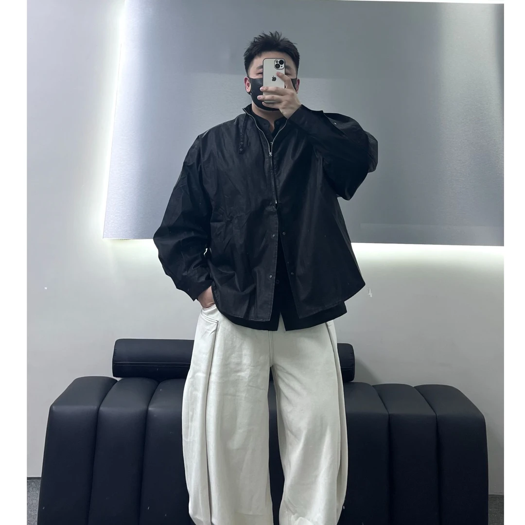 小众设计立领夹克无性别宽松百搭秋季A字版型廓形夹克外套