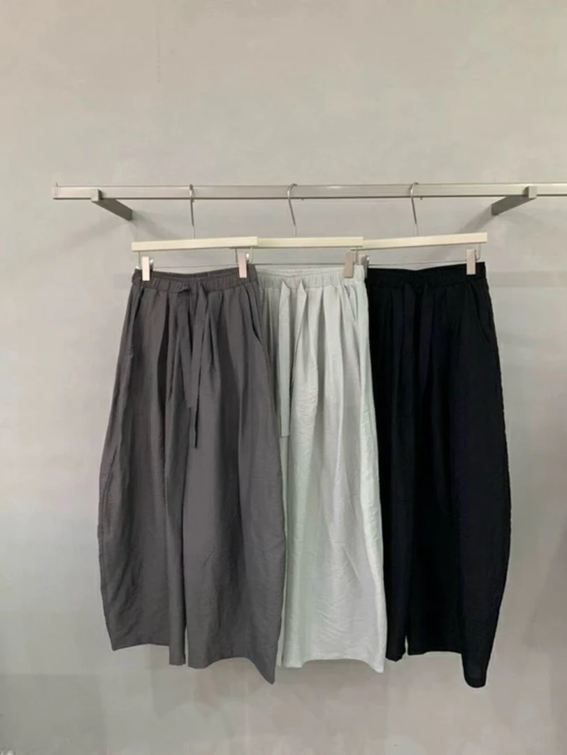 SS251301  东大门订单弹力腰速干飘逸感阔腿气球裤