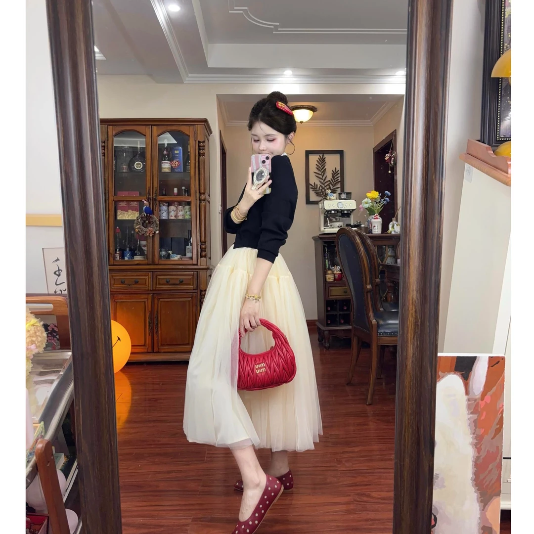 秋装女装网红小众炸街高级感衣服时尚洋气裙子套装时尚百搭两件套