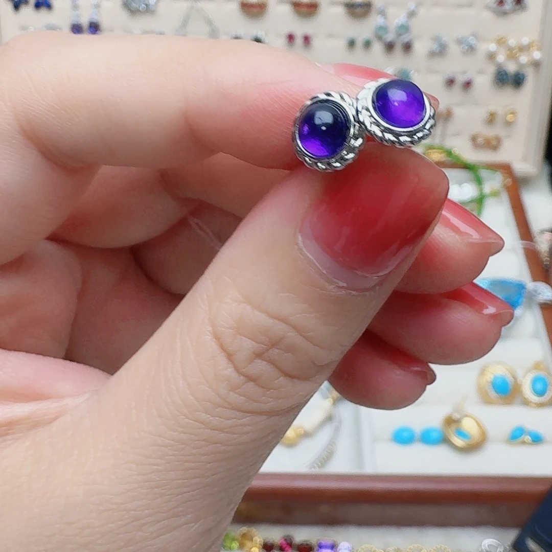 水晶耳饰未镶嵌耳钉