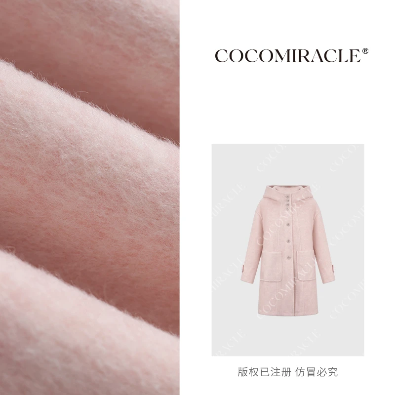 董小姐【雪国暖冬】冬季新款连帽金属扣羽绒服大衣QL8DY8129