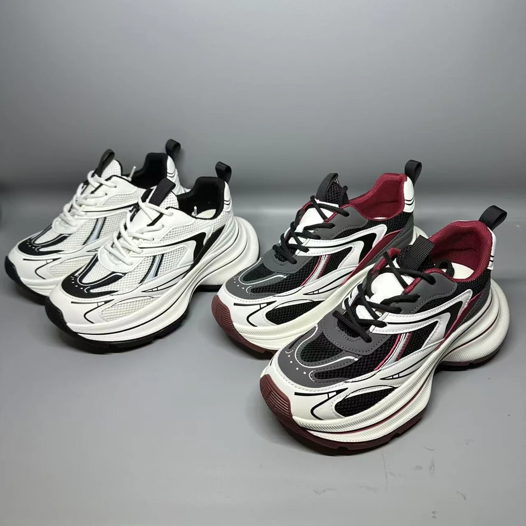 女鞋双网透气时尚百搭运动休闲厚底增高老爹潮鞋5087