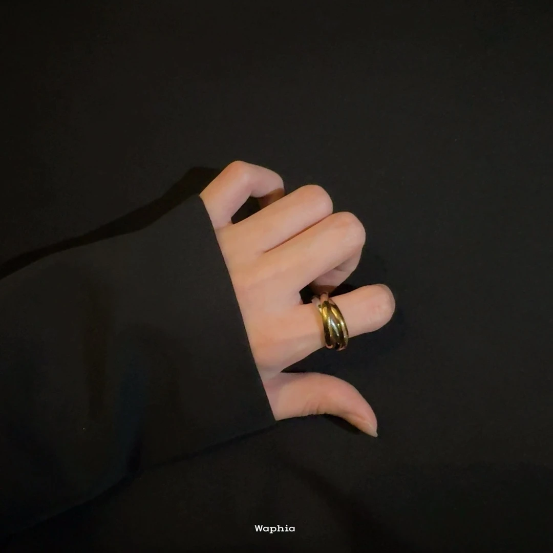 合金戒指 Waphia设计师款经典时尚【3环戒指】 CA012