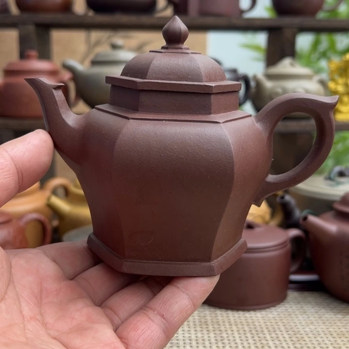 茶壶紫砂宜兴原矿紫砂半手宫灯、240CC