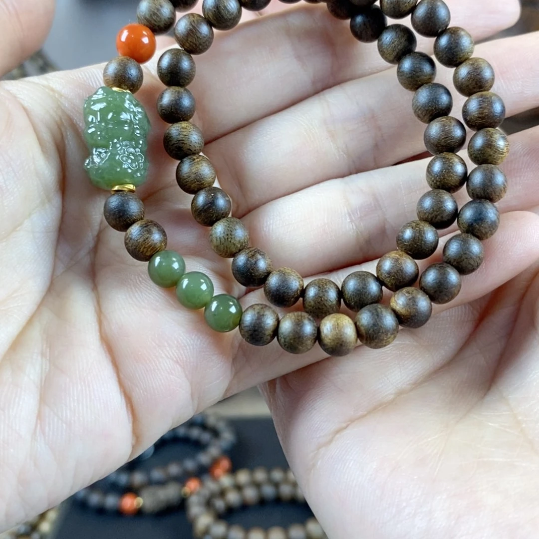 沉香手串文莱卡6mm双圈