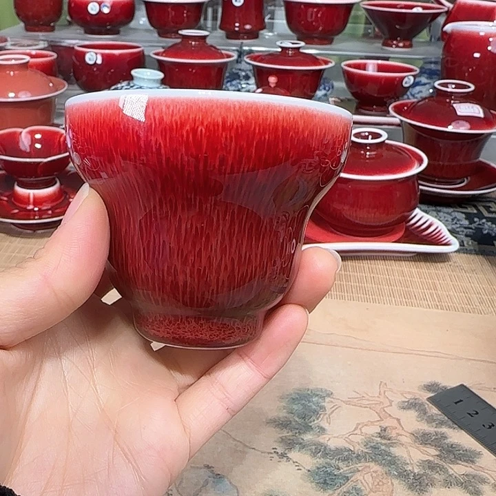景德镇陶瓷红马坊葫芦杯