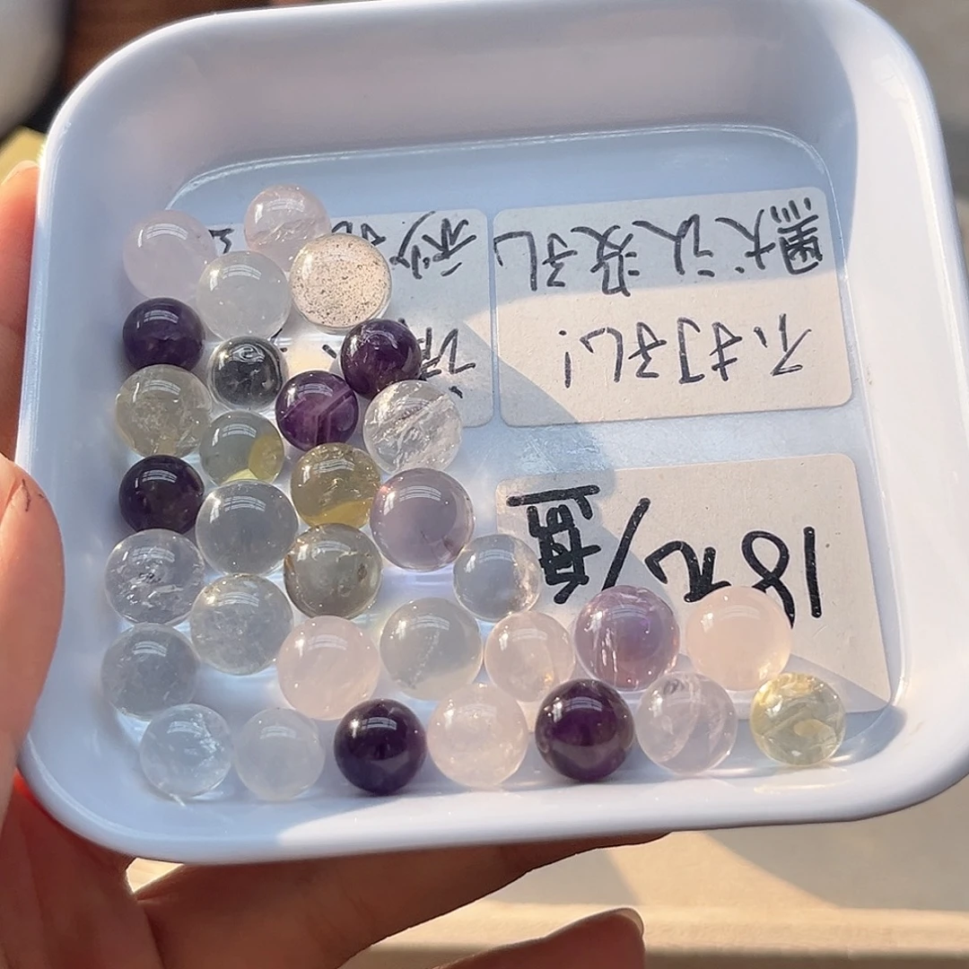 水晶未镶嵌珠宝半成品159彩球