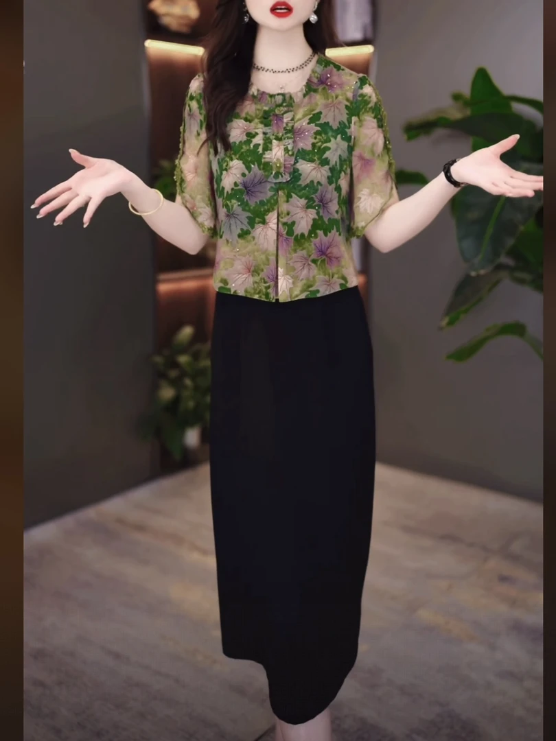 【连衣裙】2025夏季新款显瘦修身气质遮肚连衣裙MY25K1696