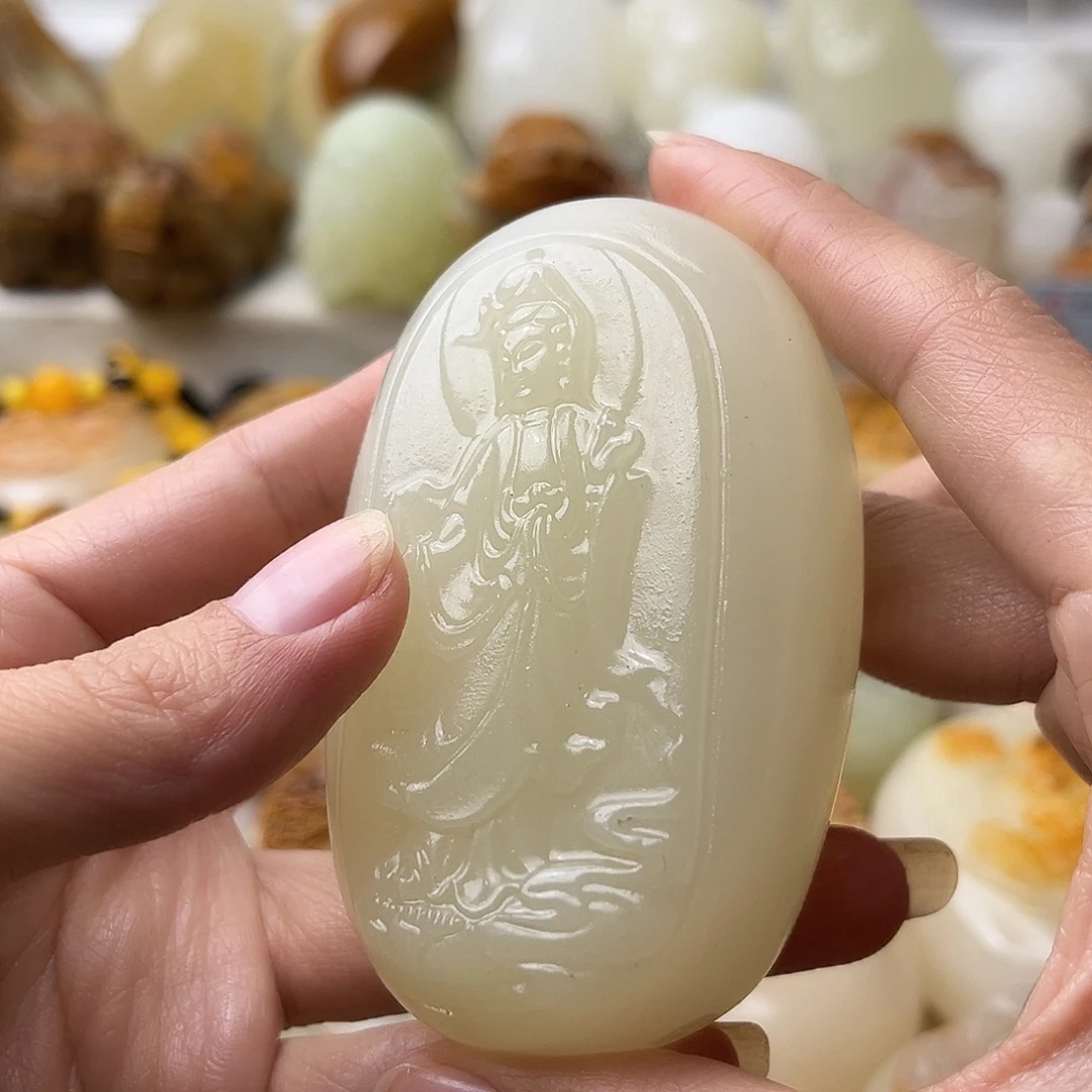 石材古青石不退换观音