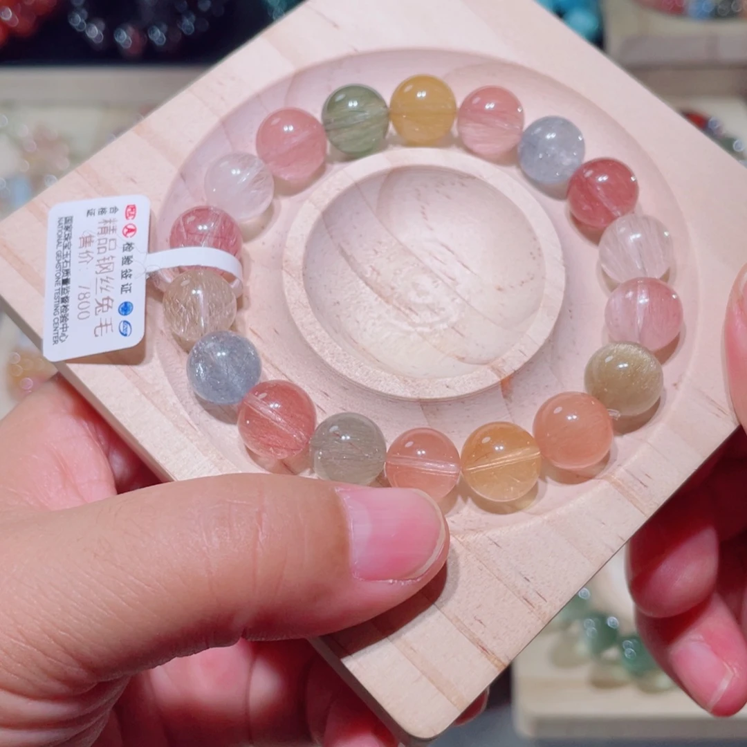 水晶手链未镶嵌兔毛手链