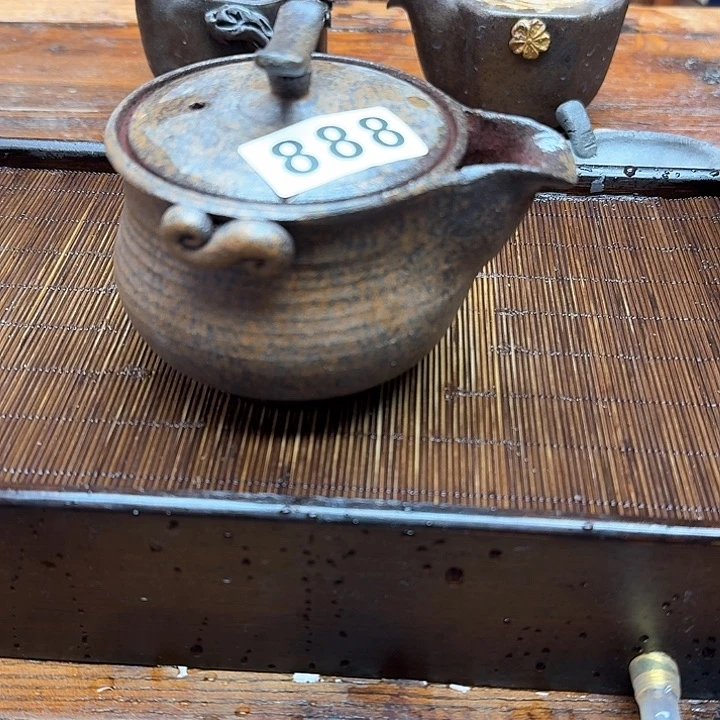 纯手工制作粗陶茶具