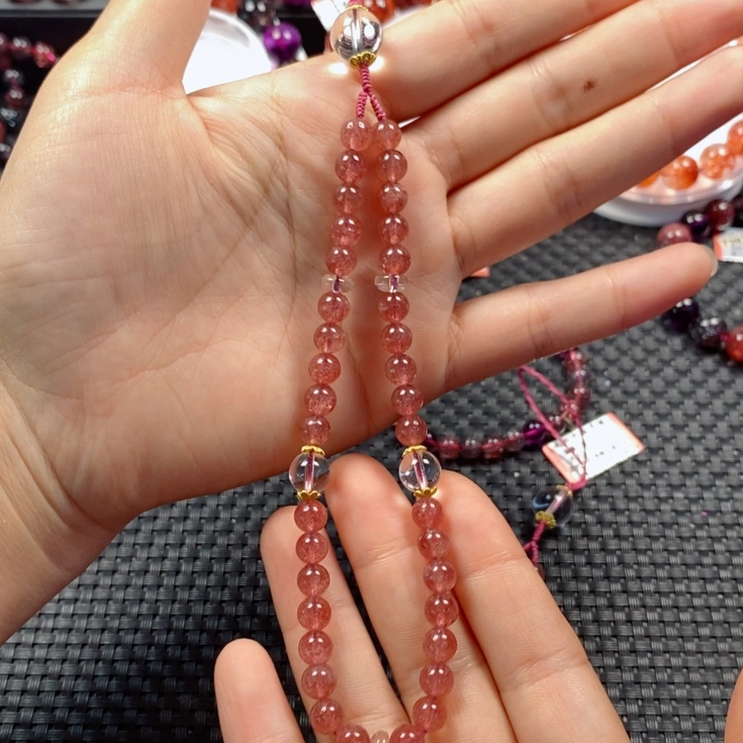 手链水晶未镶嵌草莓晶手机链