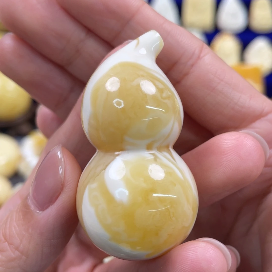 蜜蜡裸石未镶嵌琥珀蜜蜡葫芦